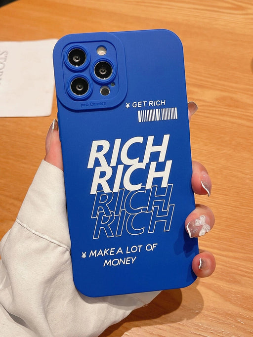 Shein Funda para teléfono azul con letras gráficas para iphone XR - Quierox - Tienda Online