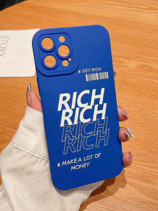 Shein Funda para teléfono azul con letras gráficas para iphone XR - Quierox - Tienda Online