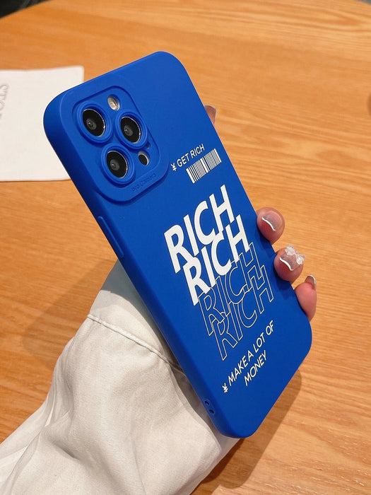 Shein Funda para teléfono azul con letras gráficas para iphone XR - Quierox - Tienda Online