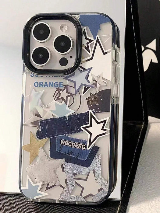 Shein Funda para teléfono bicolor transparente con borde negro para iPhone 11 - Quierox - Tienda Online