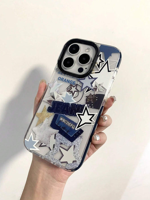 Shein Funda para teléfono bicolor transparente con borde negro para iPhone 11 - Quierox - Tienda Online