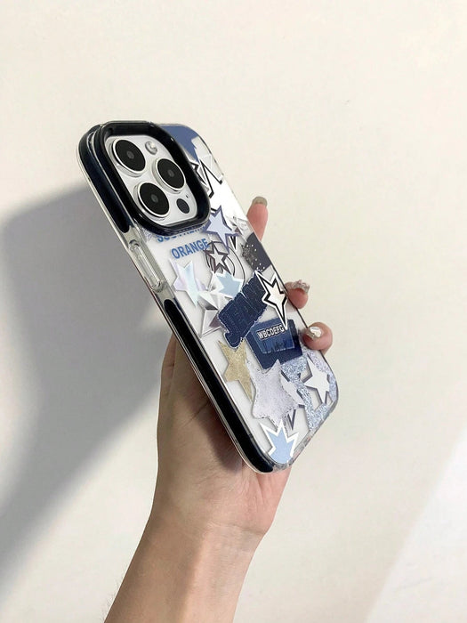 Shein Funda para teléfono bicolor transparente con borde negro para iPhone 11 - Quierox - Tienda Online