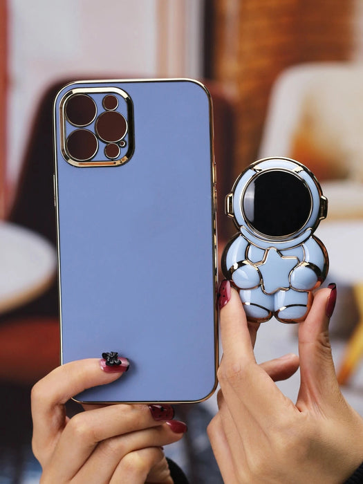 SHEIN Funda para teléfono chapada con soporte de astronauta para iPhone 11 Pro Max - Quierox - Tienda Online