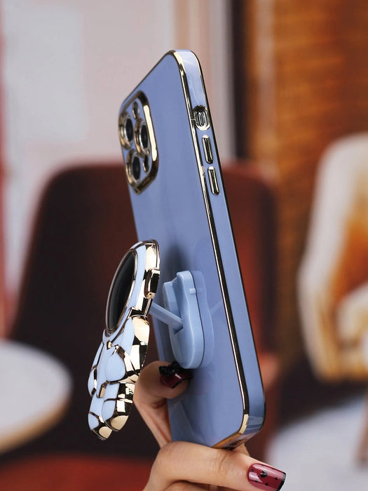 SHEIN Funda para teléfono chapada con soporte de astronauta para iPhone 11 Pro Max - Quierox - Tienda Online