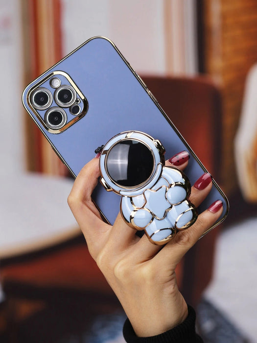 SHEIN Funda para teléfono chapada con soporte de astronauta para iPhone 11 Pro Max - Quierox - Tienda Online