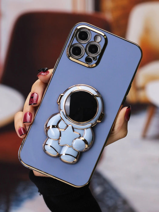 SHEIN Funda para teléfono chapada con soporte de astronauta para iPhone 11 Pro Max - Quierox - Tienda Online