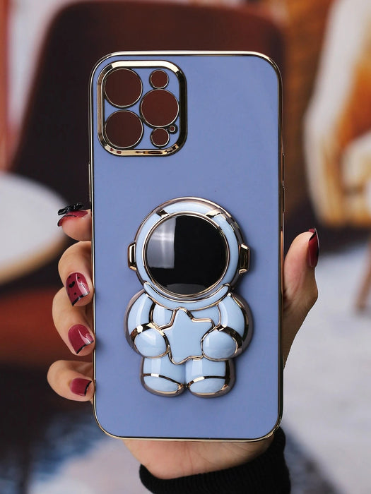 SHEIN Funda para teléfono chapada con soporte de astronauta para iPhone 11 Pro Max - Quierox - Tienda Online