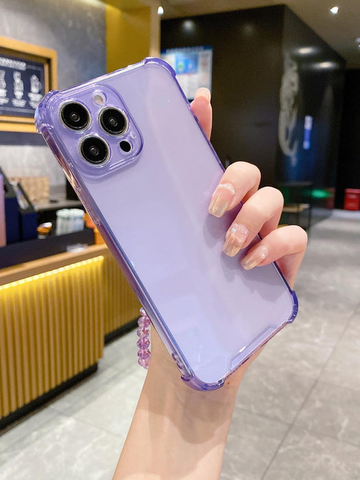SHEIN Funda para teléfono con cadena de cristal, suave anticaída para iPhone 13 Pro - Quierox - Tienda Online
