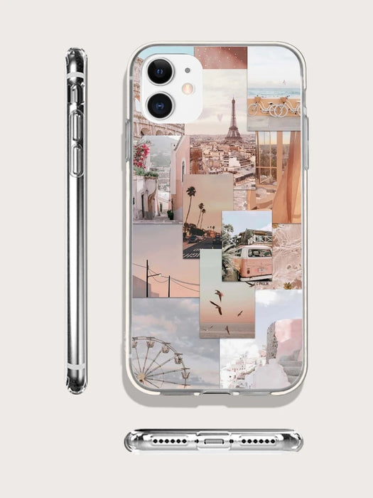 SHEIN Funda para teléfono con collage estético compatible con iphone 13 pro max - Quierox - Tienda Online