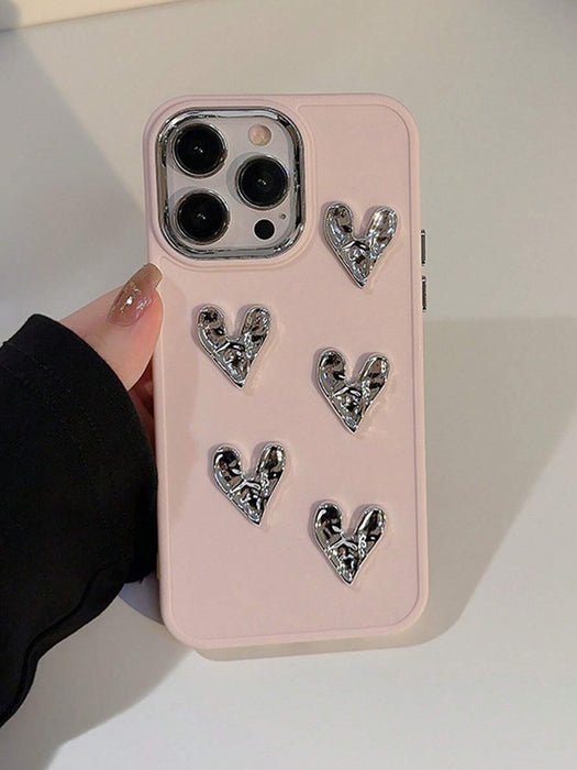 Shein Funda para teléfono con decoración de corazón compatible con iPhone 13 pro max - Quierox - Tienda Online