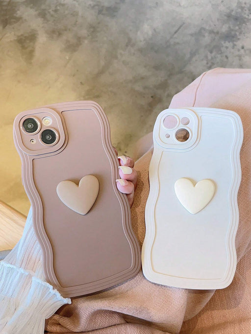 SHEIN Funda para teléfono con decoración de corazones (2 piezas) - Quierox - Tienda Online