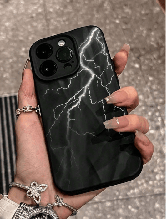 SHEIN Funda para teléfono con diseño artístico de rayo, compatible con Apple - Quierox - Tienda Online