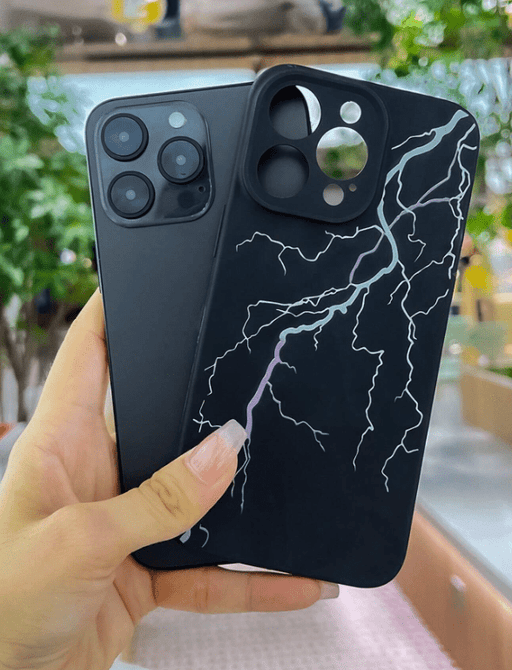 SHEIN Funda para teléfono con diseño artístico de rayo, compatible con Apple - Quierox - Tienda Online