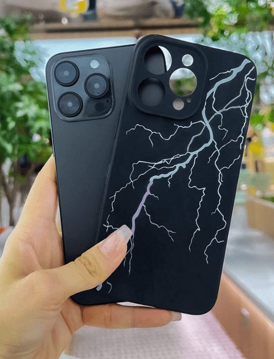 SHEIN Funda para teléfono con diseño artístico de rayo, compatible con Apple - Quierox - Tienda Online