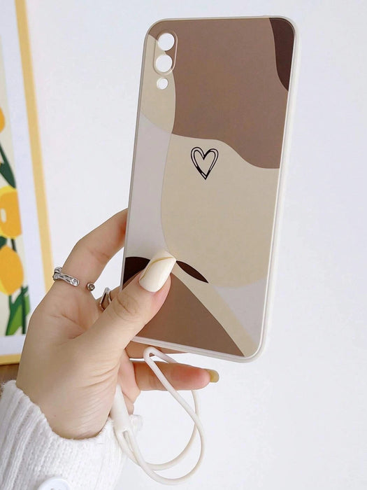 Shein Funda para teléfono con diseño de corazón y colgante anticaídas con cordón - Quierox - Tienda Online