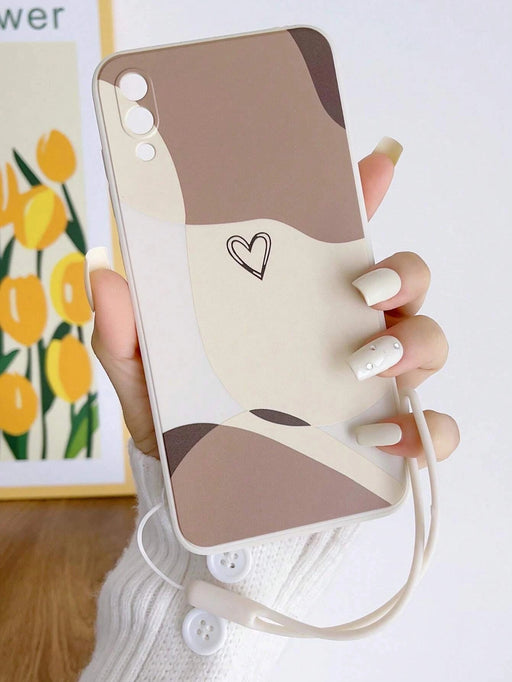 Shein Funda para teléfono con diseño de corazón y colgante anticaídas con cordón - Quierox - Tienda Online