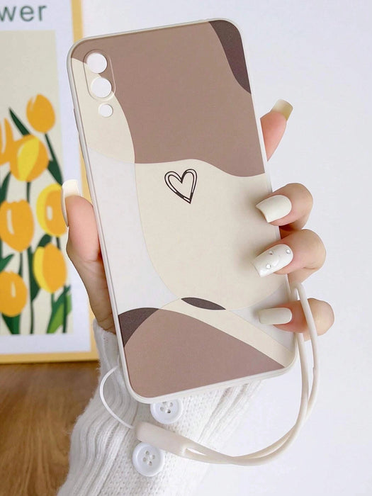 Shein Funda para teléfono con diseño de corazón y colgante anticaídas con cordón - Quierox - Tienda Online