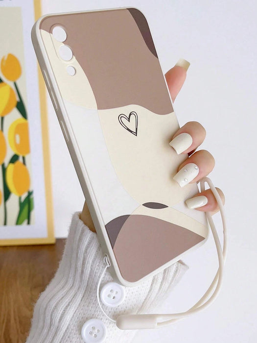 Shein Funda para teléfono con diseño de corazón y colgante anticaídas con cordón - Quierox - Tienda Online