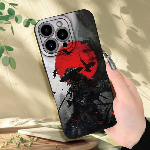 SHEIN funda para teléfono con diseño de guerrero negro y luna roja, compatible con iPhone 7P/8P - Quierox - Tienda Online