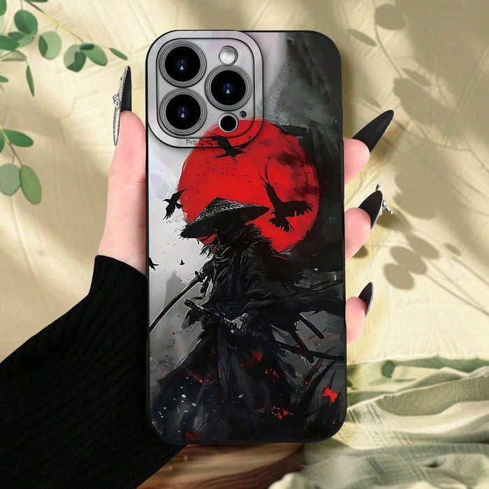 SHEIN funda para teléfono con diseño de guerrero negro y luna roja, compatible con iPhone 7P/8P - Quierox - Tienda Online