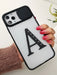 Shein Funda para teléfono con diseño de letra M y cubierta deslizante para cámara - Quierox - Tienda Online