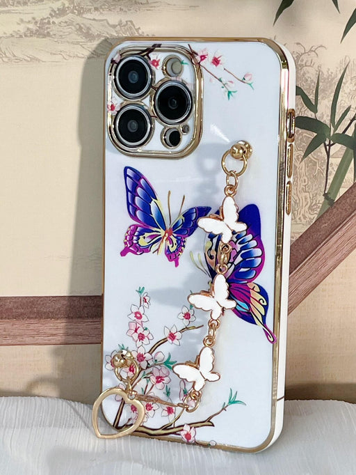 Shein Funda para teléfono con diseño de mariposa y correa para la mano - Quierox - Tienda Online