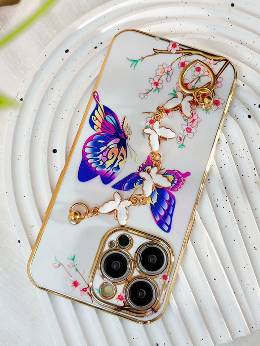 Shein Funda para teléfono con diseño de mariposa y correa para la mano - Quierox - Tienda Online