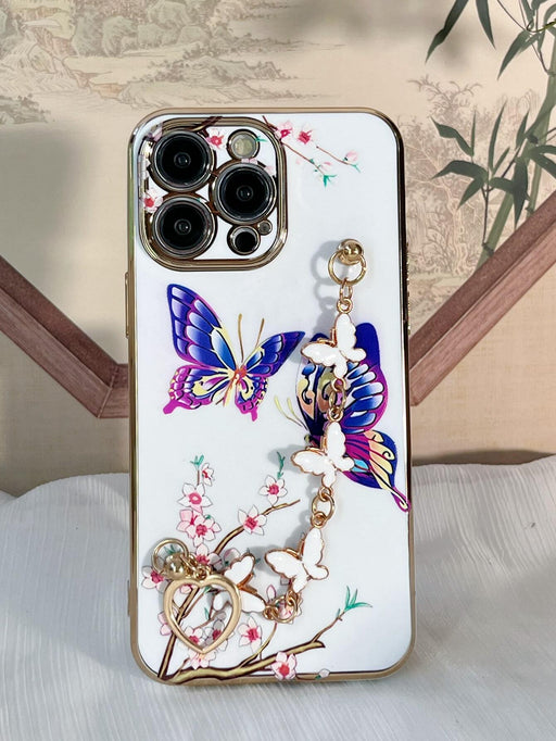 Shein Funda para teléfono con diseño de mariposa y correa para la mano - Quierox - Tienda Online