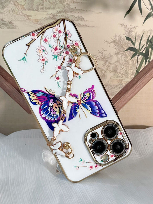 Shein Funda para teléfono con diseño de mariposa y correa para la mano - Quierox - Tienda Online