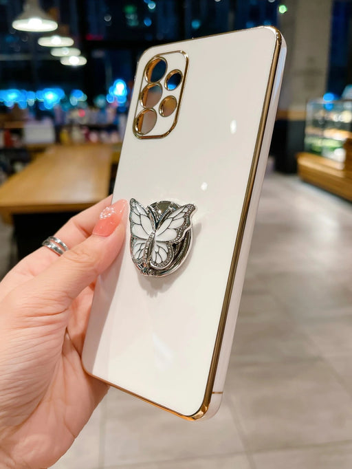 Shein Funda para teléfono con diseño de mariposa y soporte de anillo plegable, galaxy A03s - Quierox - Tienda Online
