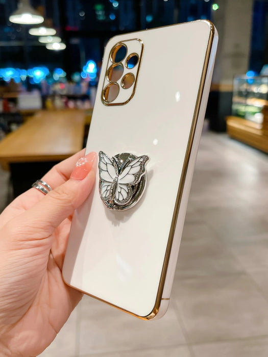 Shein Funda para teléfono con diseño de mariposa y soporte de anillo plegable, galaxy A03s - Quierox - Tienda Online