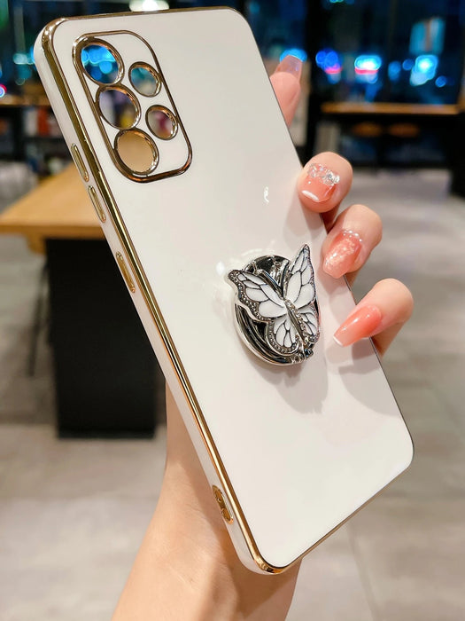 Shein Funda para teléfono con diseño de mariposa y soporte de anillo plegable, galaxy A03s - Quierox - Tienda Online