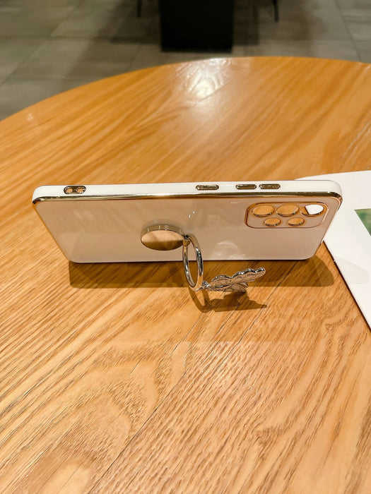 Shein Funda para teléfono con diseño de mariposa y soporte de anillo plegable, galaxy A03s - Quierox - Tienda Online