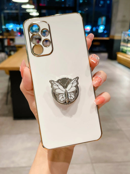 Shein Funda para teléfono con diseño de mariposa y soporte de anillo plegable, galaxy A03s - Quierox - Tienda Online