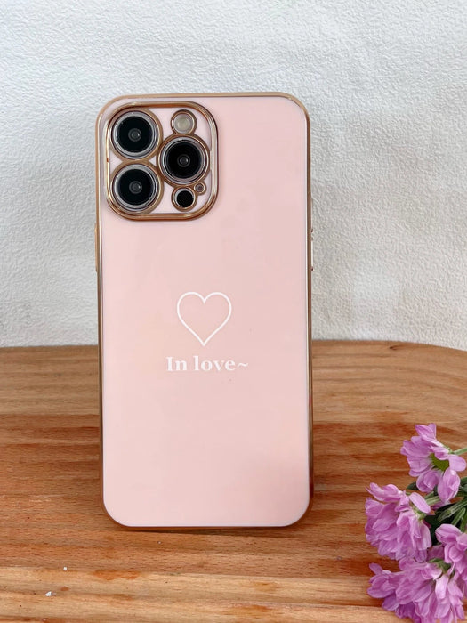 SHEIN Funda para teléfono con estampado de corazón rosa Y2K - Quierox - Tienda Online