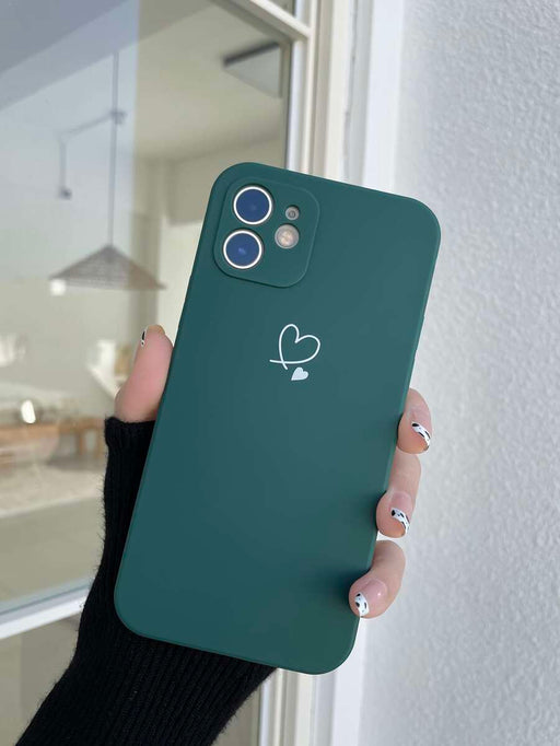 Shein Funda para teléfono con estampado de corazón verde Y2K para iPhone 7P/8P - Quierox - Tienda Online