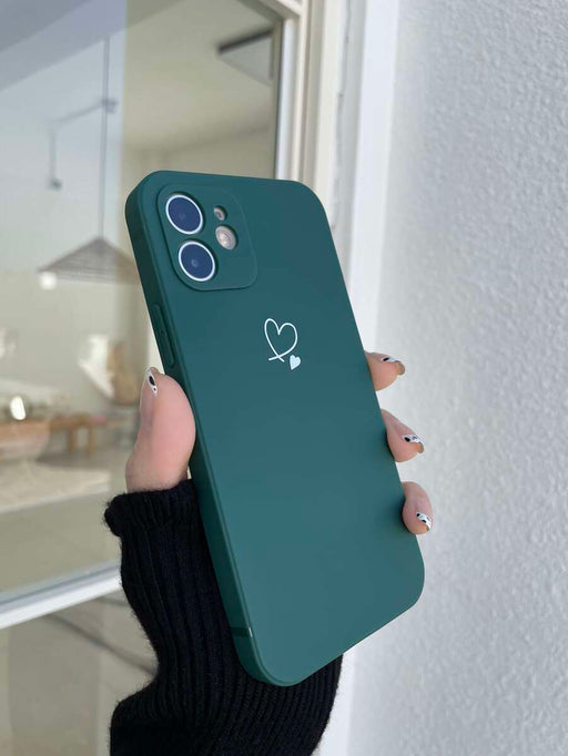 Shein Funda para teléfono con estampado de corazón verde Y2K para iPhone 7P/8P - Quierox - Tienda Online