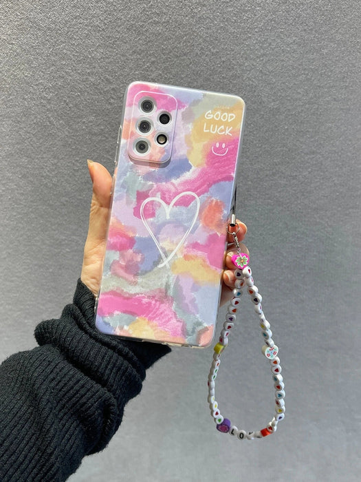 Shein Funda para teléfono con estampado de corazón y cordón - Quierox - Tienda Online