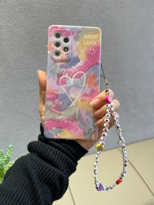 Shein Funda para teléfono con estampado de corazón y cordón - Quierox - Tienda Online