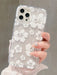 SHEIN Funda para teléfono con estampado floral de margaritas iPhone 11 - Quierox - Tienda Online