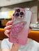 Shein Funda para teléfono con forma de ala con cuentas y purpurina ombré galvanizada de color rosa - Quierox - Tienda Online