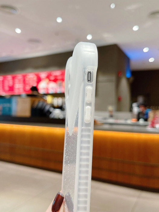 Shein Funda para teléfono con forma de corazón transparente brillante para iPhone 13 ProMax - Quierox - Tienda Online