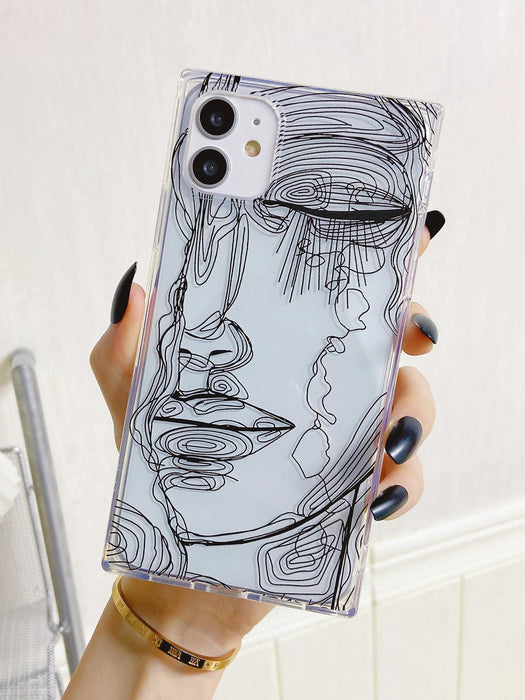Shein Funda para teléfono con gráfico de figuras abstractas para iPhone 11 Pro Max - Quierox - Tienda Online