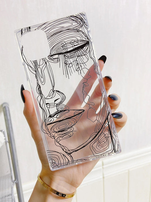 Shein Funda para teléfono con gráfico de figuras abstractas para iPhone 11 Pro Max - Quierox - Tienda Online