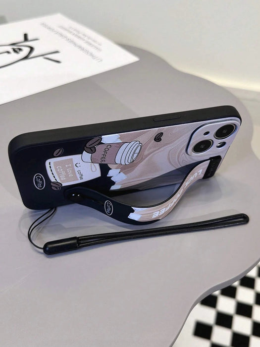 Shein Funda para teléfono con pulsera de TPU con diseño de taza de café - Quierox - Tienda Online