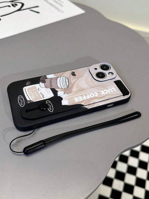 Shein Funda para teléfono con pulsera de TPU con diseño de taza de café - Quierox - Tienda Online