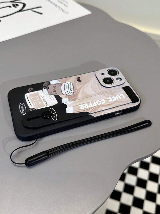 Shein Funda para teléfono con pulsera de TPU con diseño de taza de café - Quierox - Tienda Online