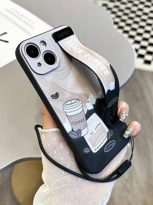 Shein Funda para teléfono con pulsera de TPU con diseño de taza de café - Quierox - Tienda Online