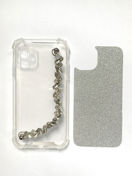 SHEIN Funda para teléfono con purpurina y brazalete de diamantes de imitación - Quierox - Tienda Online