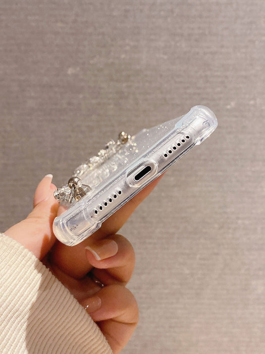 SHEIN Funda para teléfono con purpurina y brazalete de diamantes de imitación - Quierox - Tienda Online